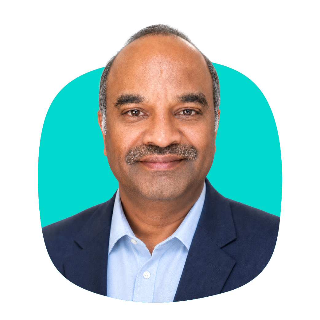 David Lloyd  headshot on teal shape