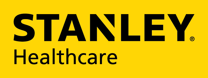 STANLEY Healthcare Logo Black Text on Yellow Background