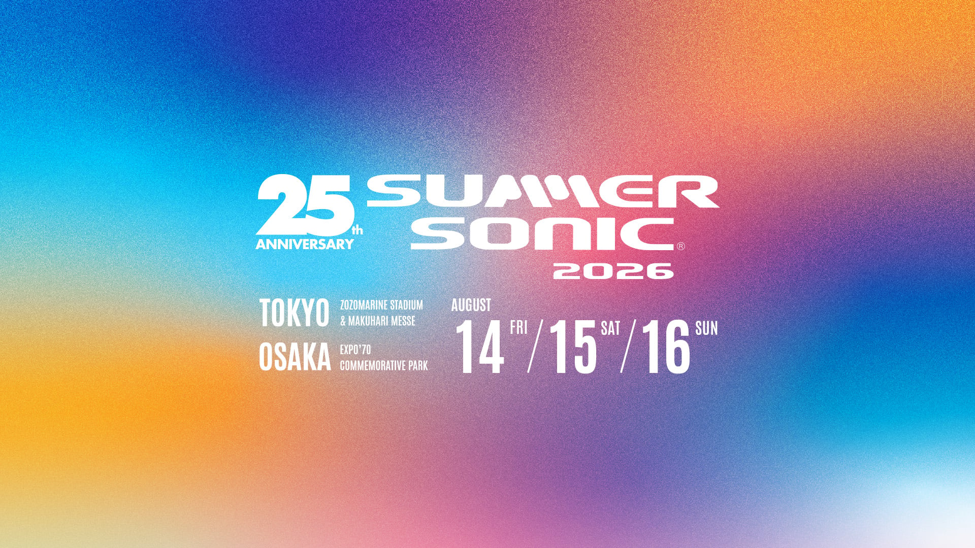 SUMMER SONIC 2026 Key Visual