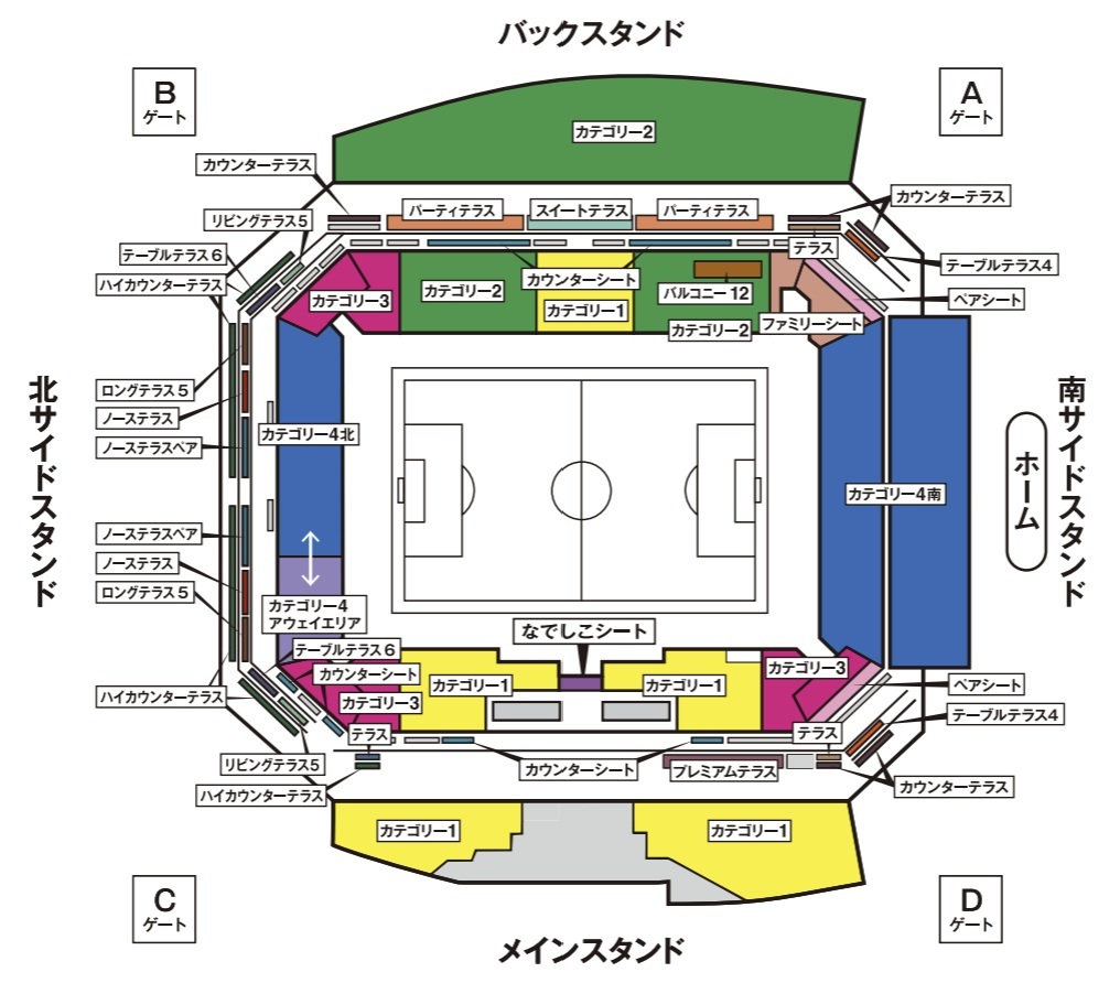 エディオンピースウイング広島 座席MAP