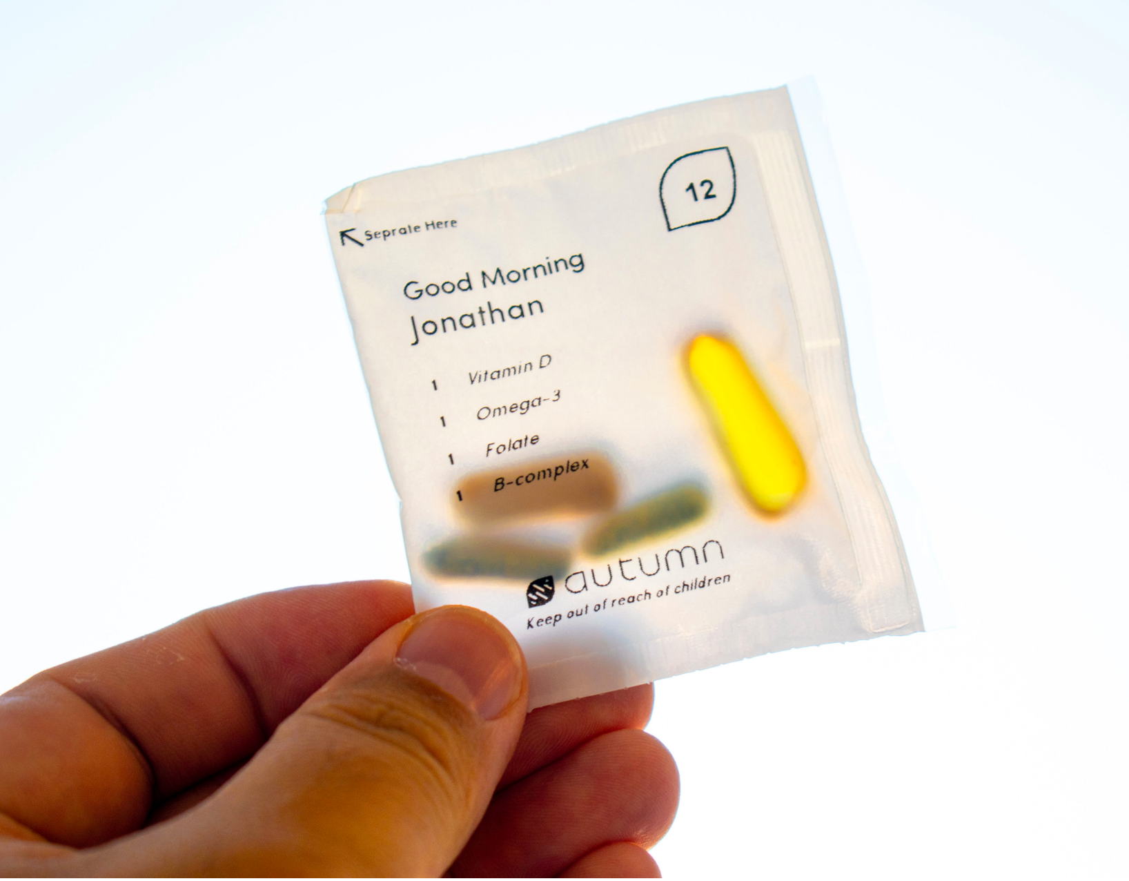 Autumn DNA\'s vitamin and supplement packet dispenser