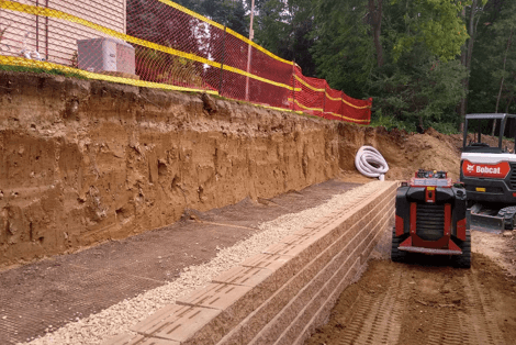 Retaining Wall Installation