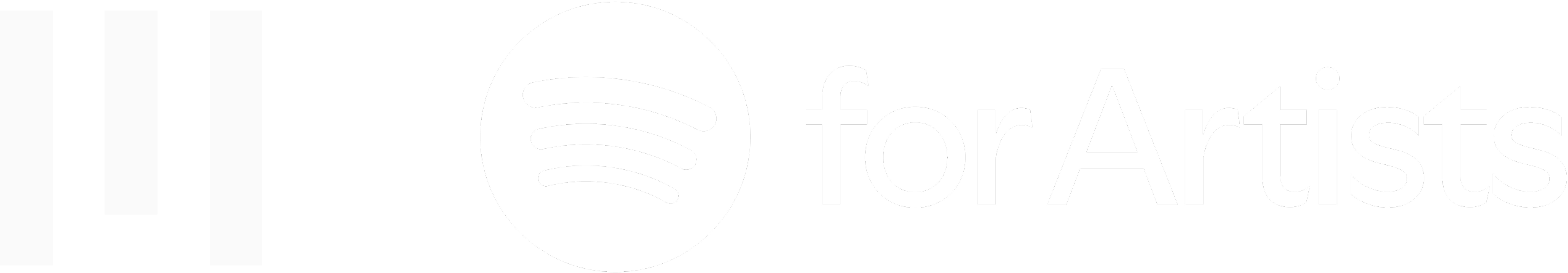 White Spotify for Artists and UnitedMasters Logo