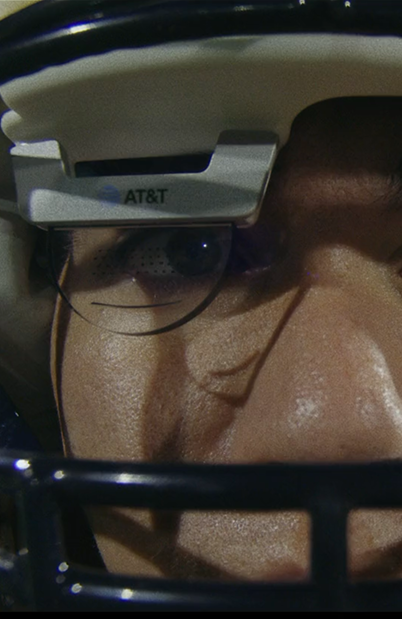 AT&T 5G Helmet campaign still