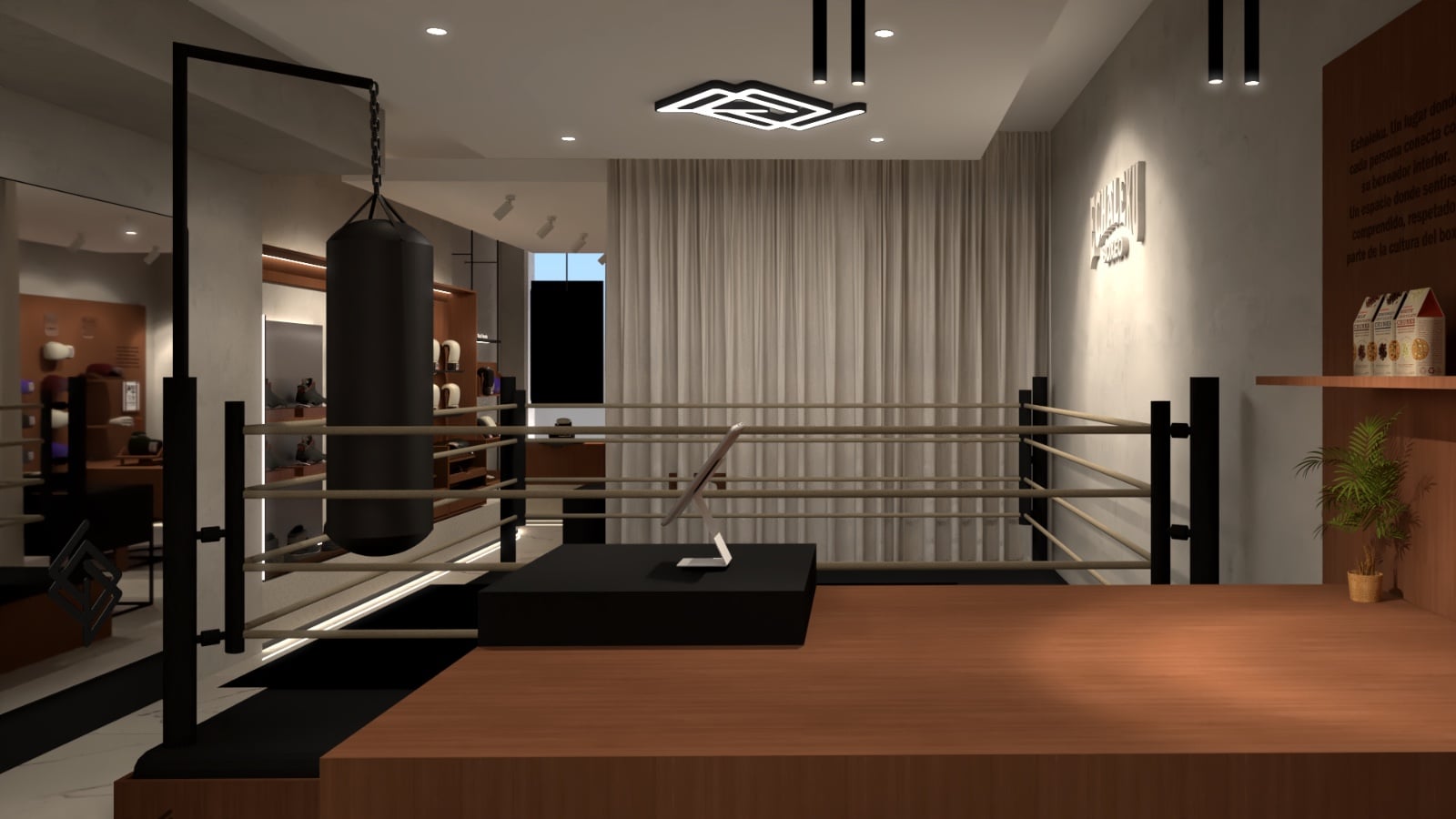 Render espacio Echaleku Boxeo
