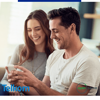 A couple streaming their favourite music on their mobile phone