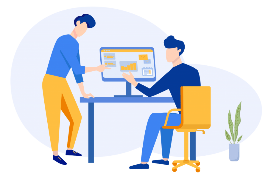 Integrating third-party apps for Zoho Software Illustration