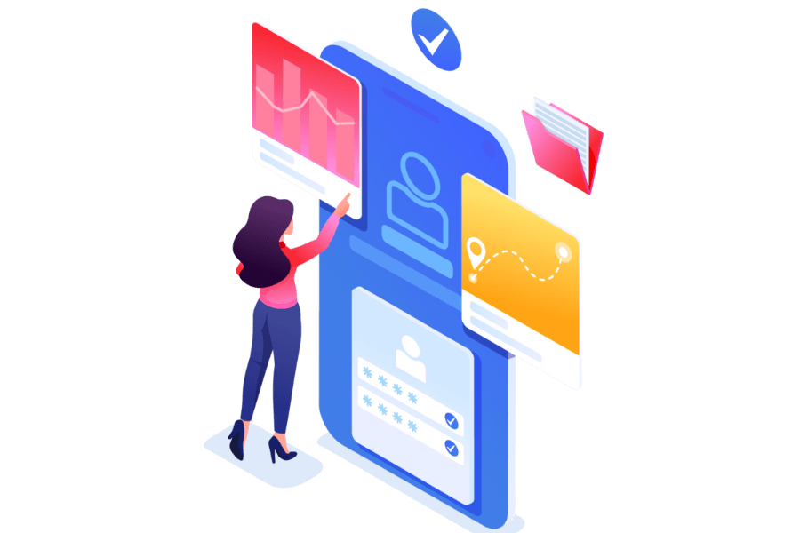 Illustration of Zoho Team Developing A Custom Zoho App