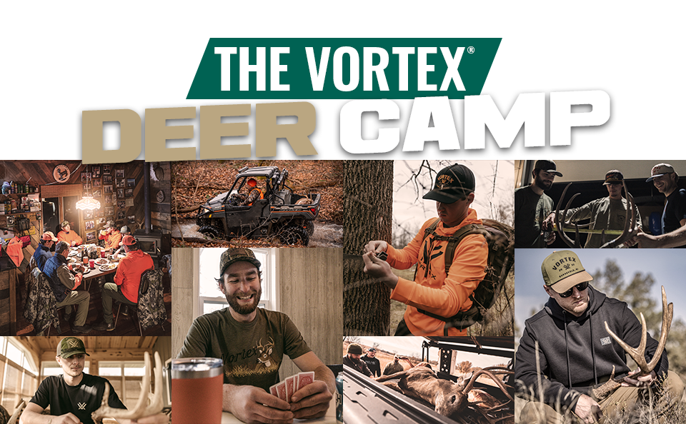 The Vortex® Deer Camp lifestyle collage.
