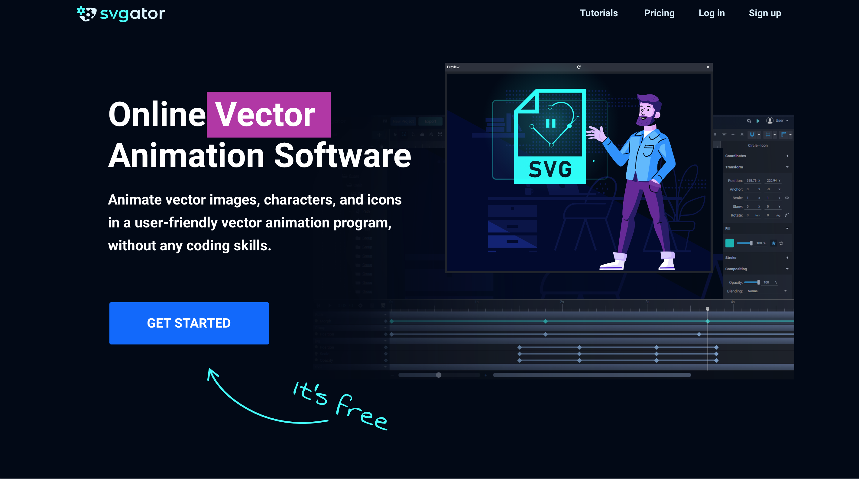Download Online Vector Animation Software No Coding Svgator