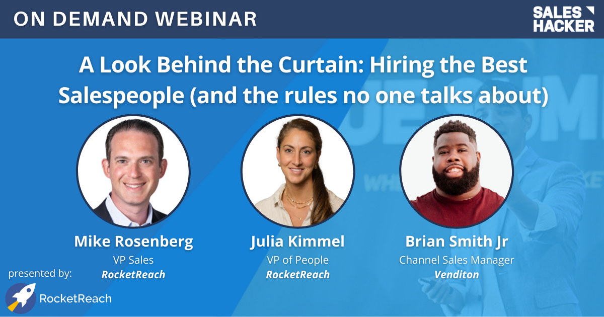 A Look Behind The Curtain Hiring The Best Salespeople and The Rules 