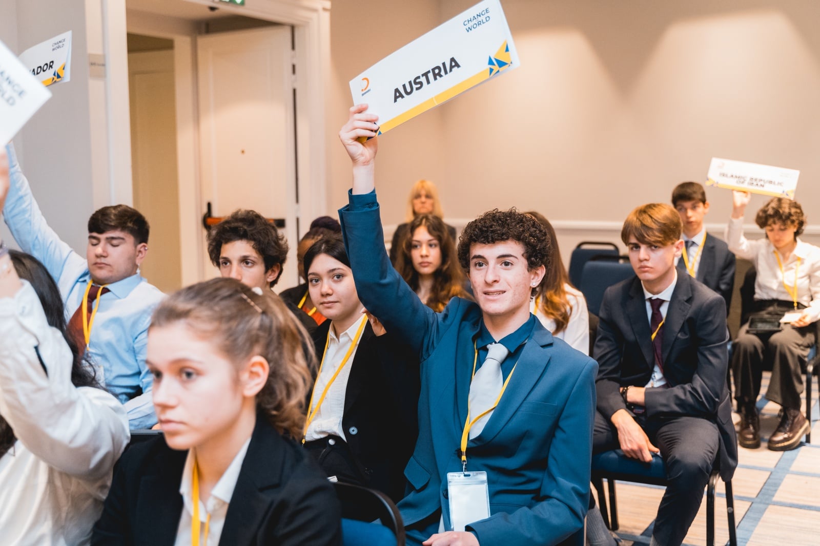 CWMUN delegates during negotiation sessions