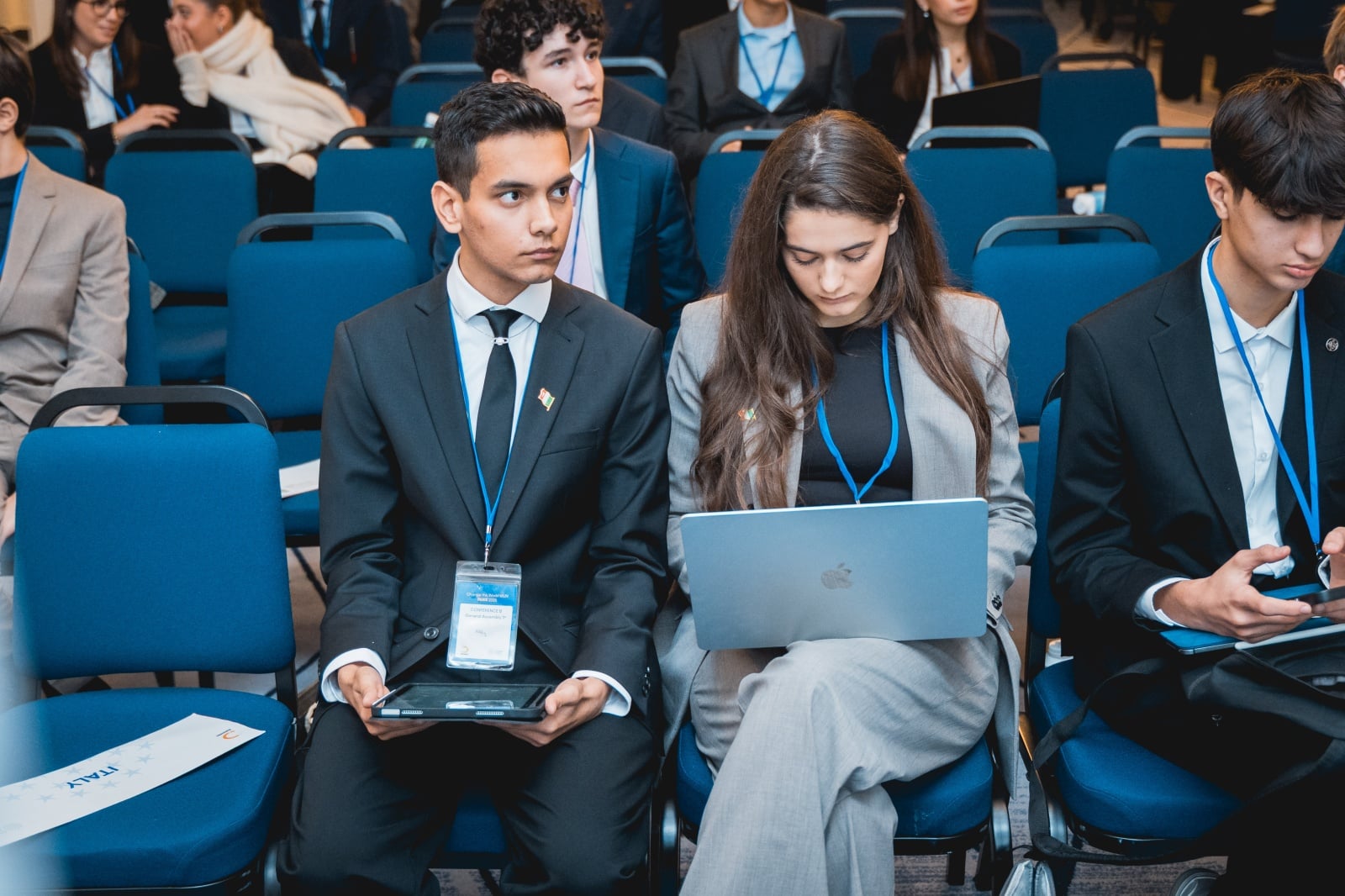 Students during CWMUN sessions