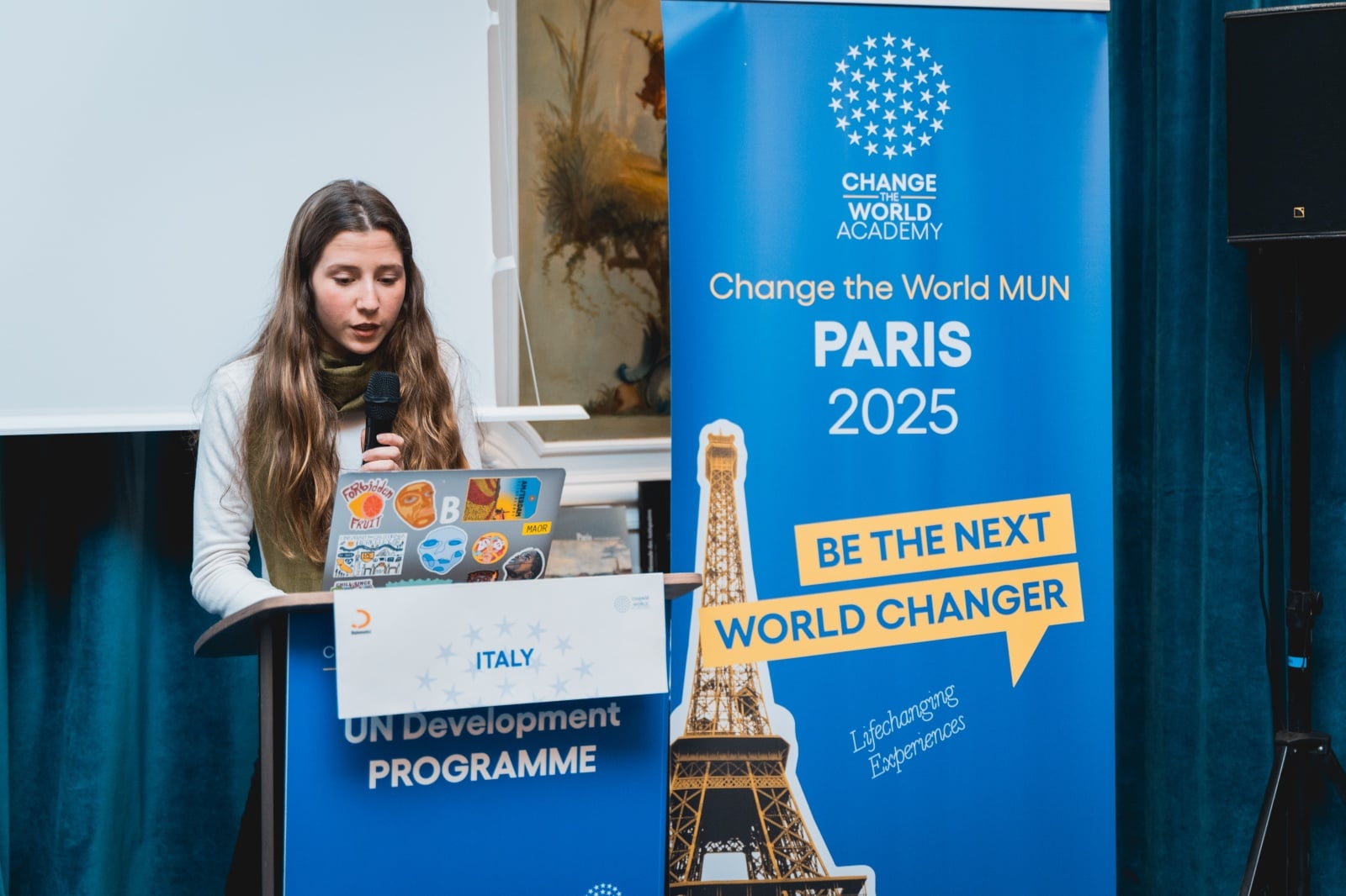 CWMUN Paris students networking