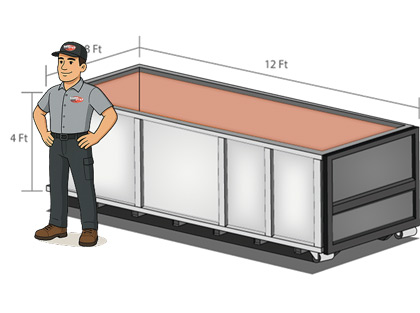 Illustration of 5 cubic yard bin