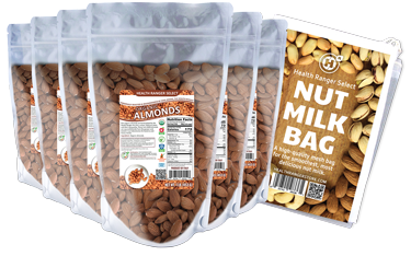 ORGANIC RAW ALMONDX6 WITH NUT MILK BAG