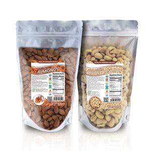 100% Organic Cashews + Organic Raw Almonds Combo Pack 
