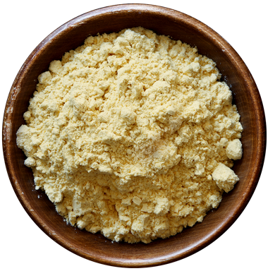 bowl of pea powder