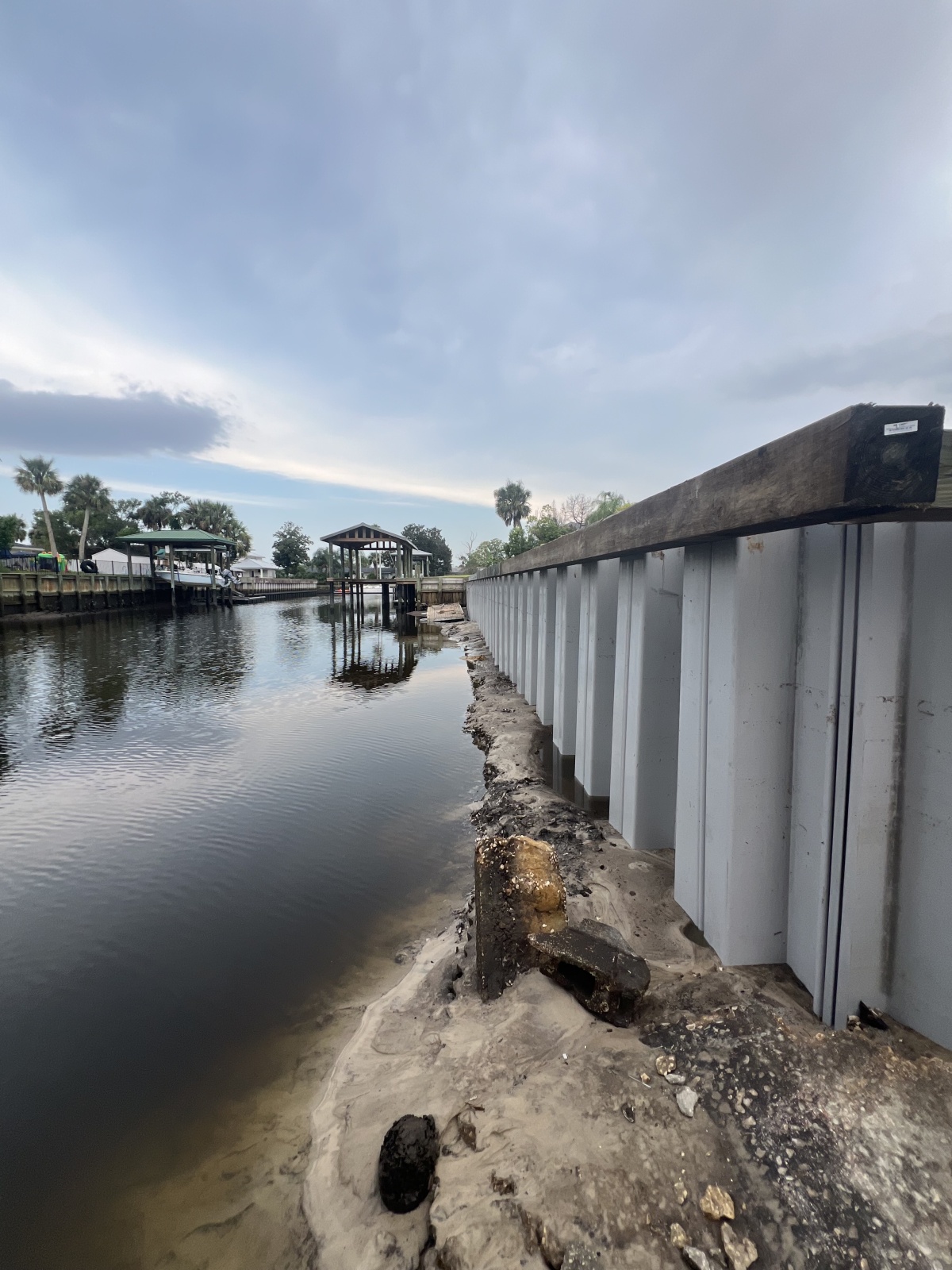 Seawall construction detail