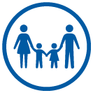 icon of 4 people representing a family