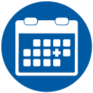 Icon of appointment scheduling calendar