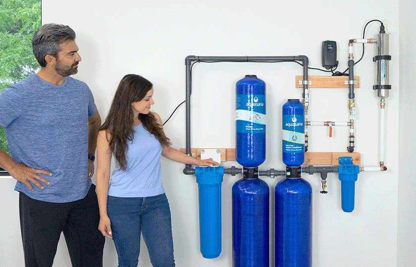 Aquasana whole home water filter installation and use