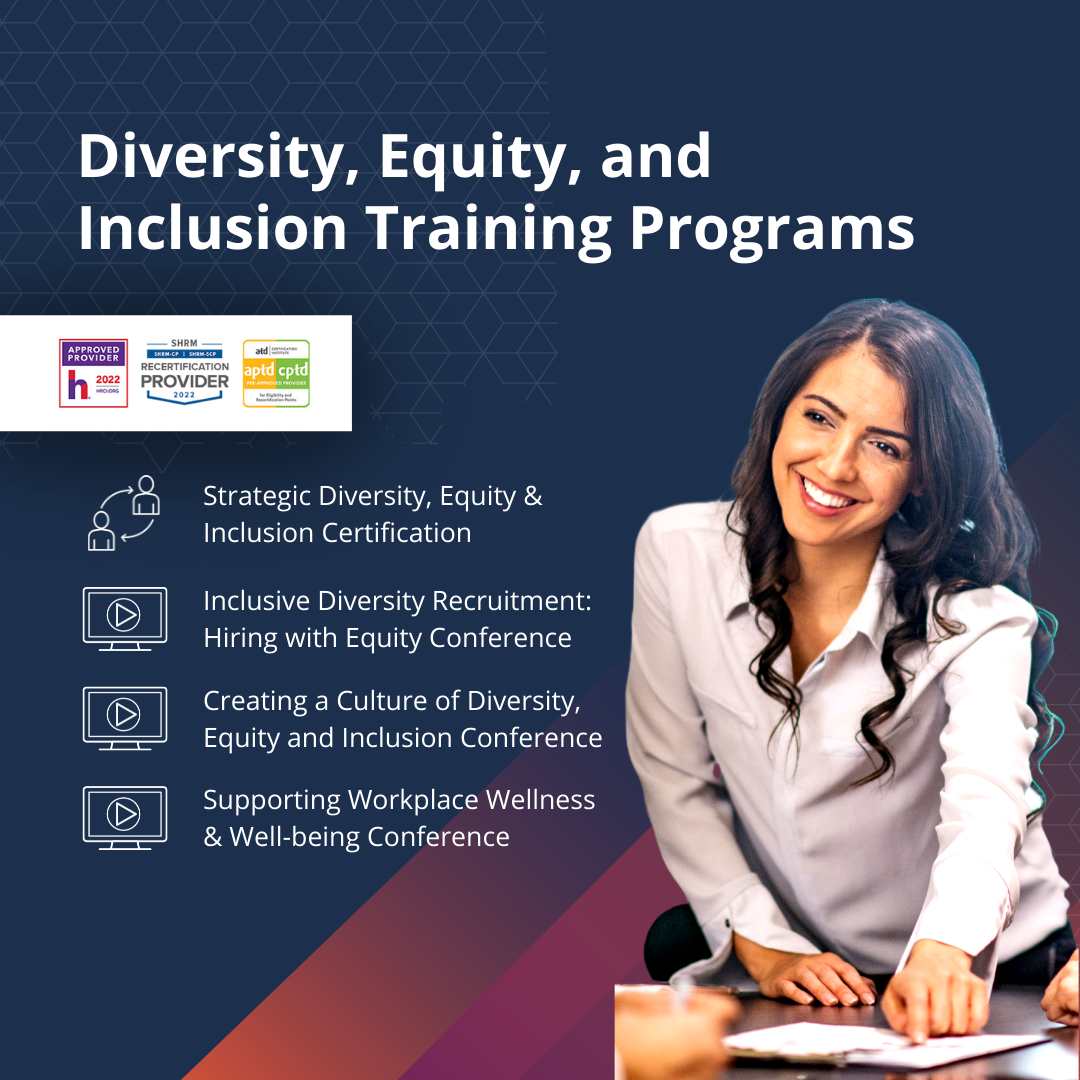 HCI Diversity, Equity and Inclusion HR Certification Programs and Conferences