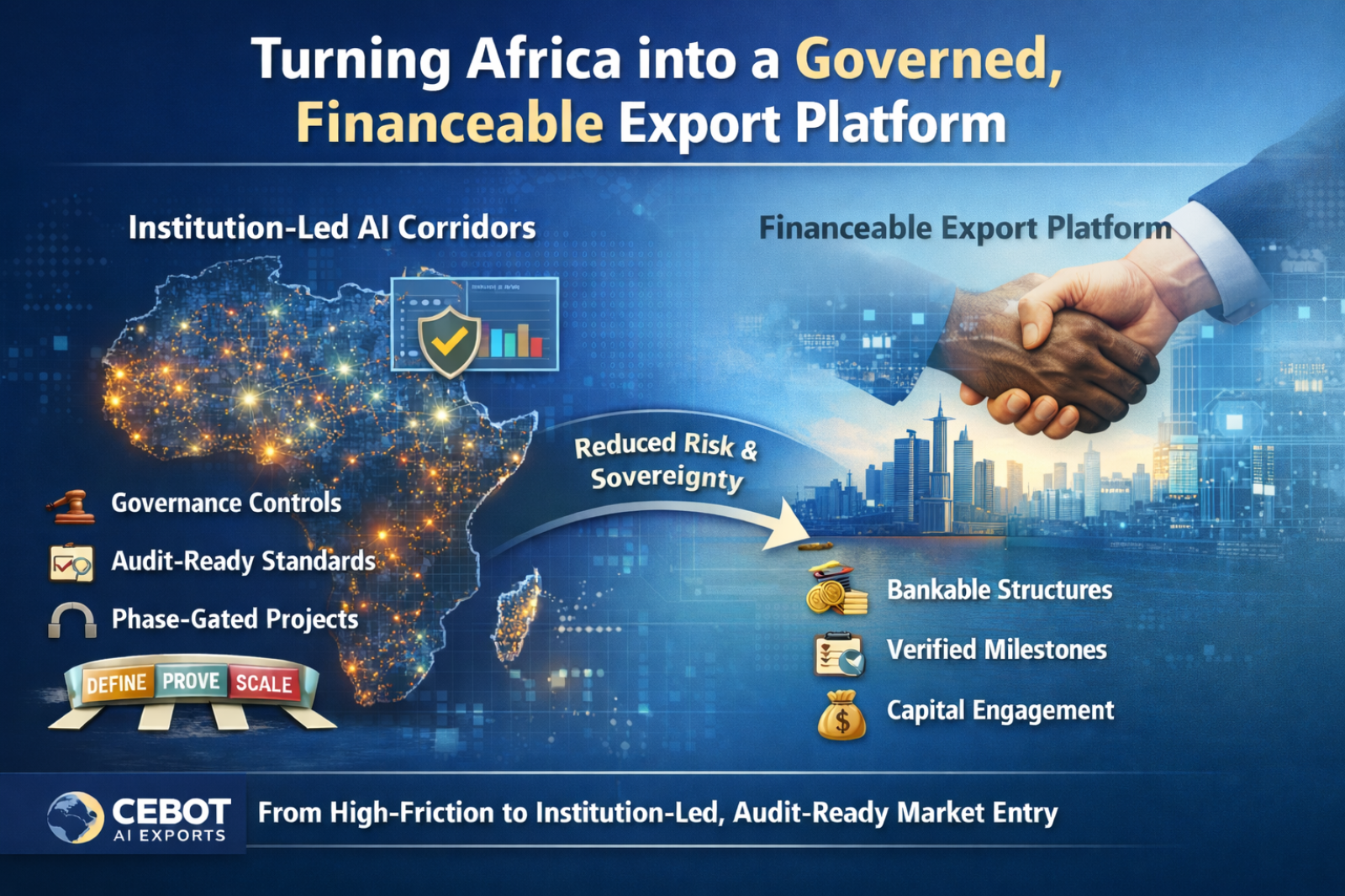 Abstract dark blue folded layers against a deep navy background