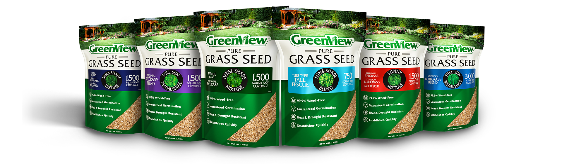 Grass Seed Lineup bags