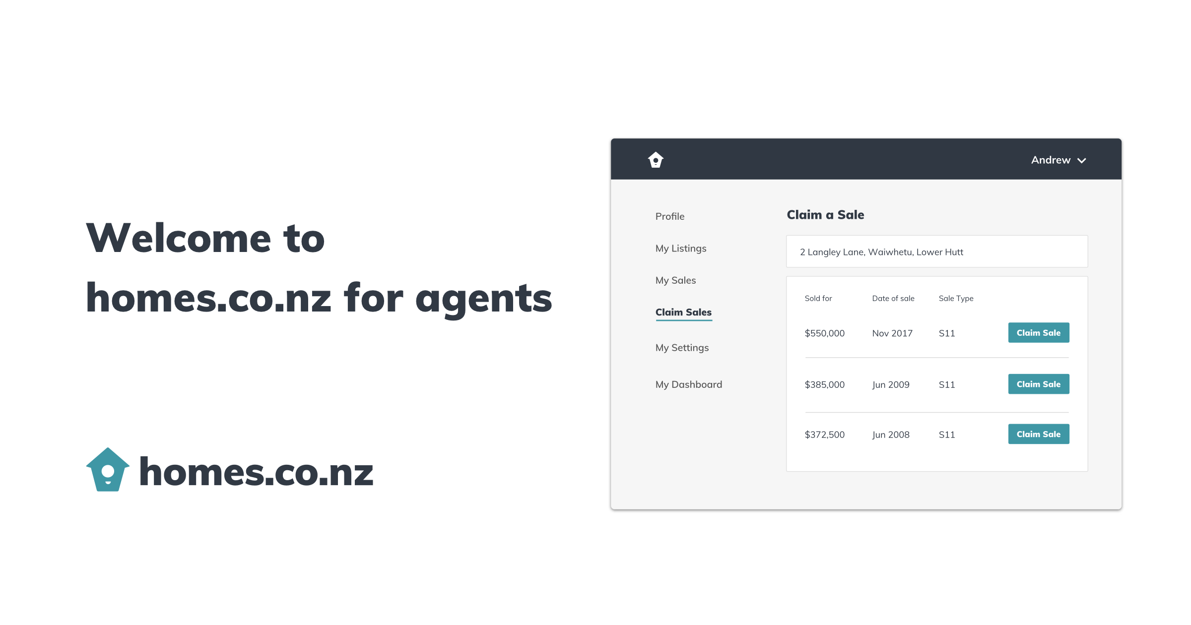 For agents homes.co.nz