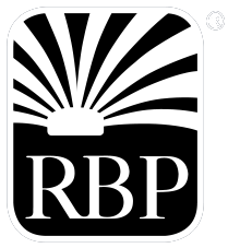 RBP logo icon white outline