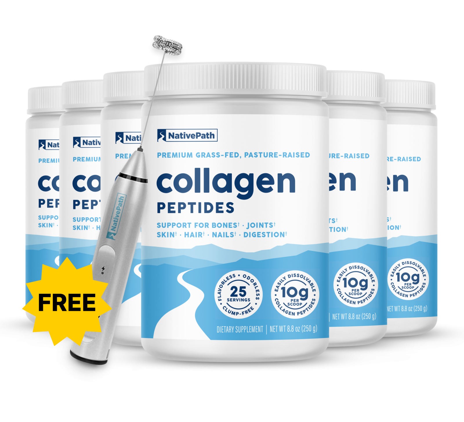 6 Jars NativePath Collagen Peptides