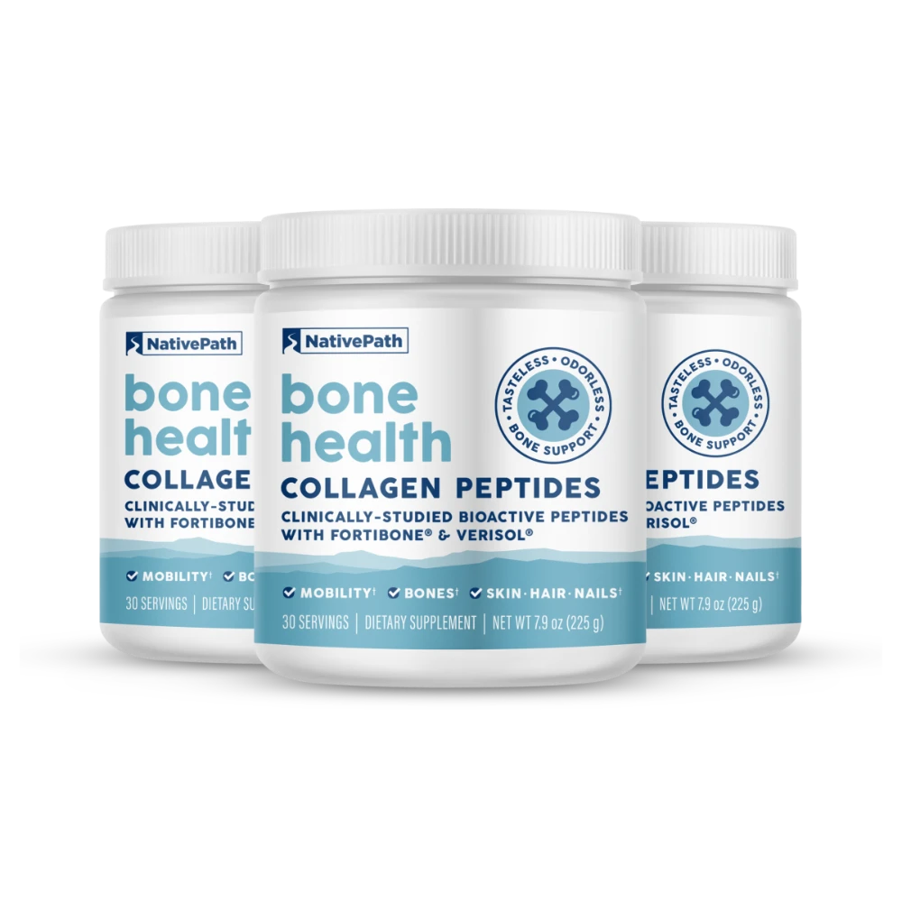 3 Jars Bone Health Collagen Peptides