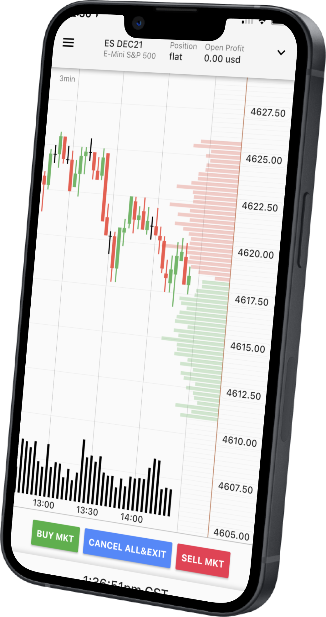 NinjaTrader - Mobile Trading - Simulated Trading - Candlestick charting