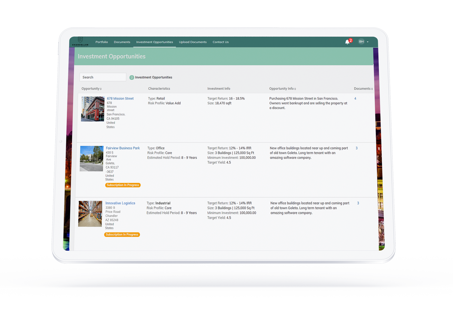 Yardi Investment Suite Software that manages the entire investment