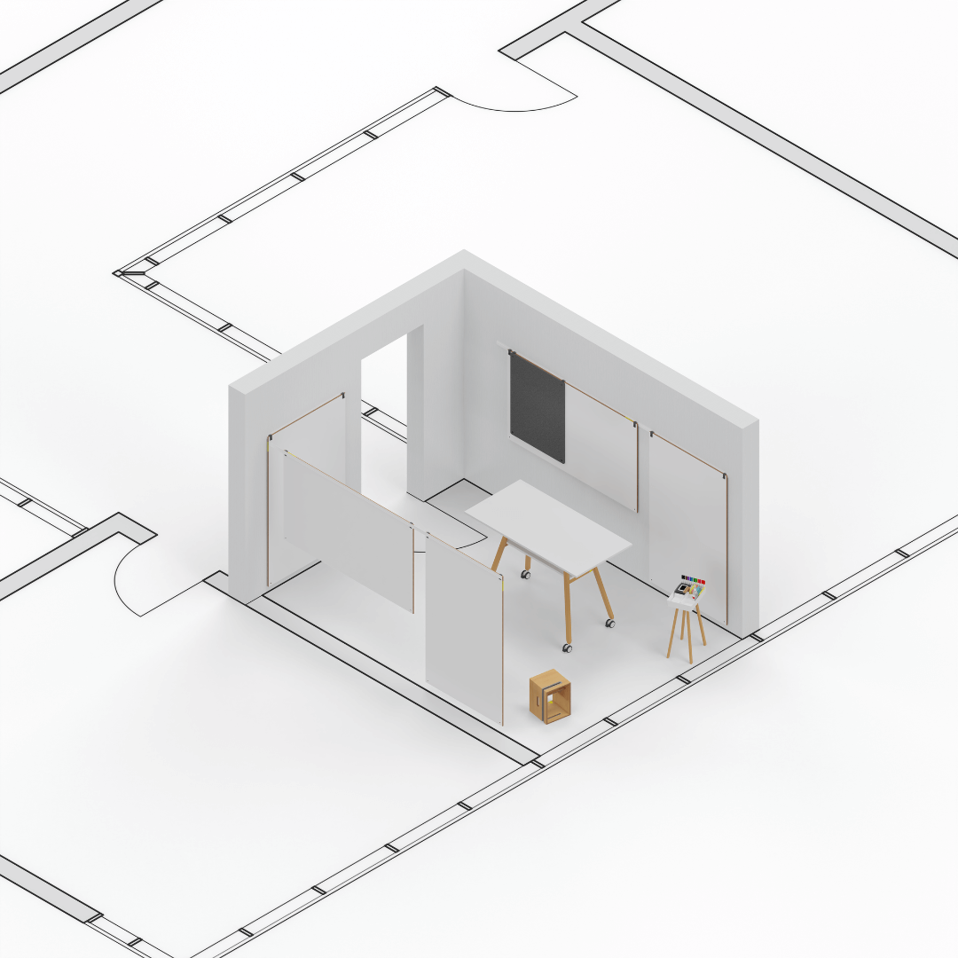 Whiteboards in kleinen Räumen
