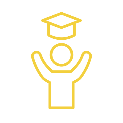 Student with hat icon