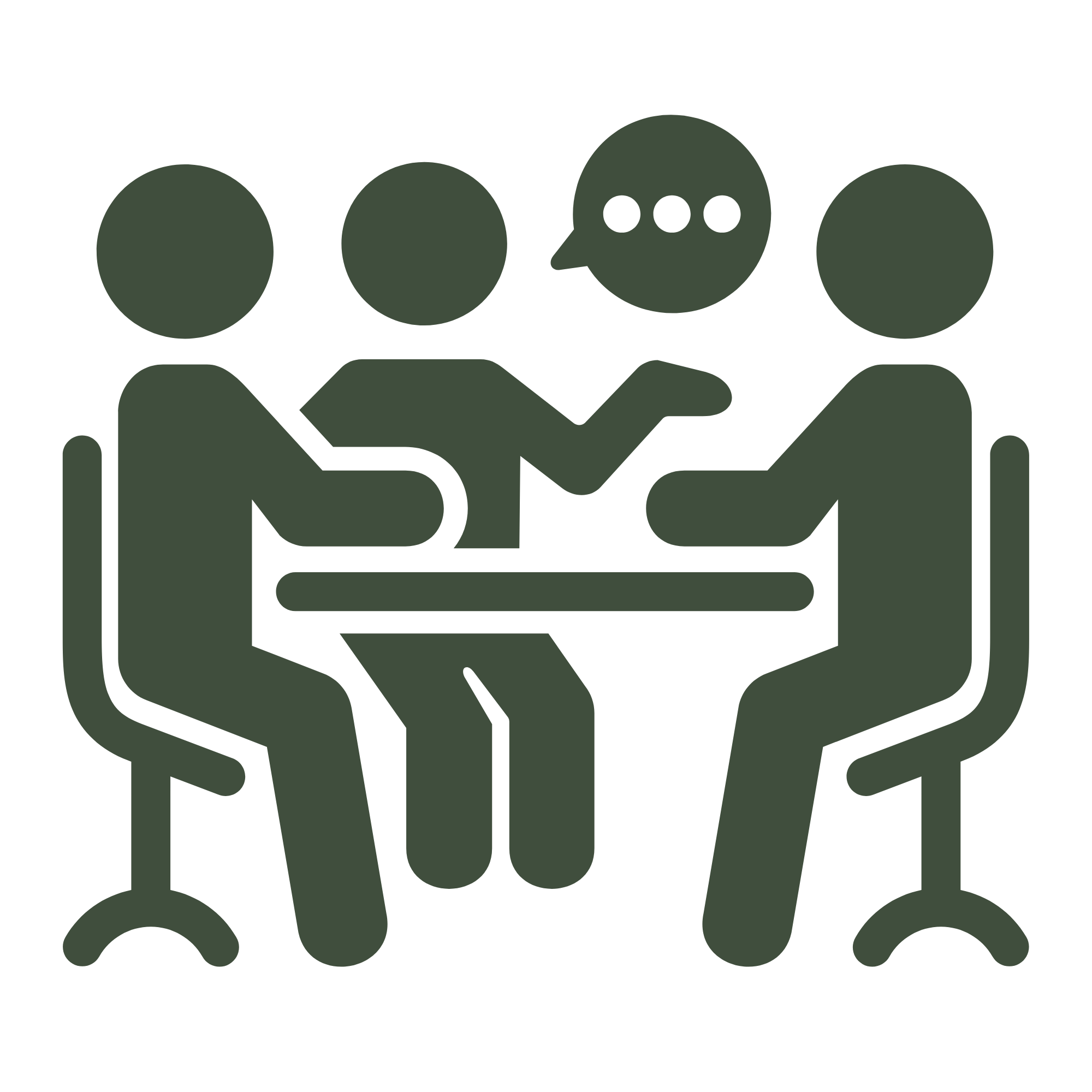 Circular icon representing a simple closing process.