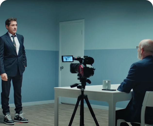 Robert Downey, Jr. auditions for the role of a lifetime with Aura.