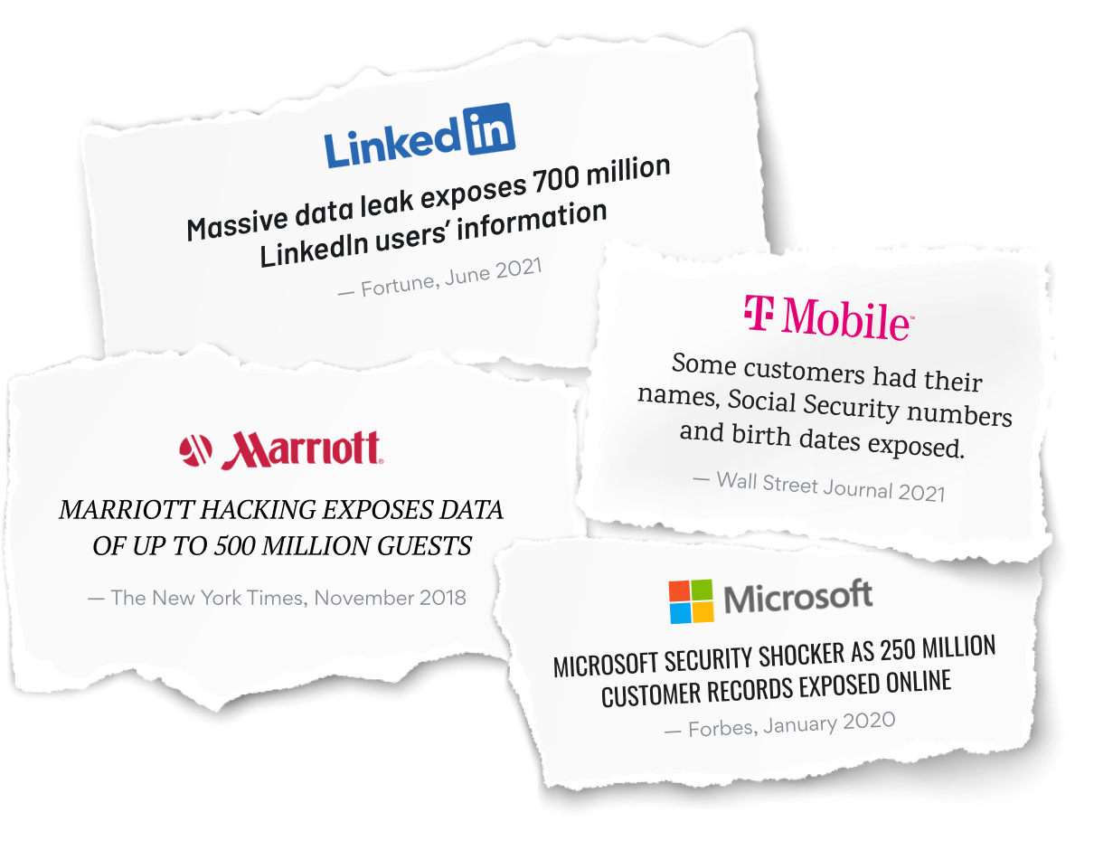 Torn Newspaper (LinkedIn, Marriot, T-Mobile, Microsoft)