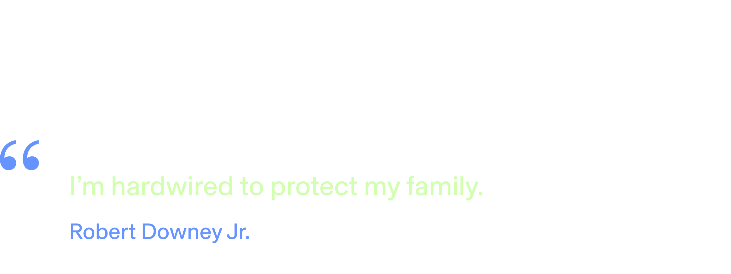 RDJ Quote stating Aura is a Family Safety Solution