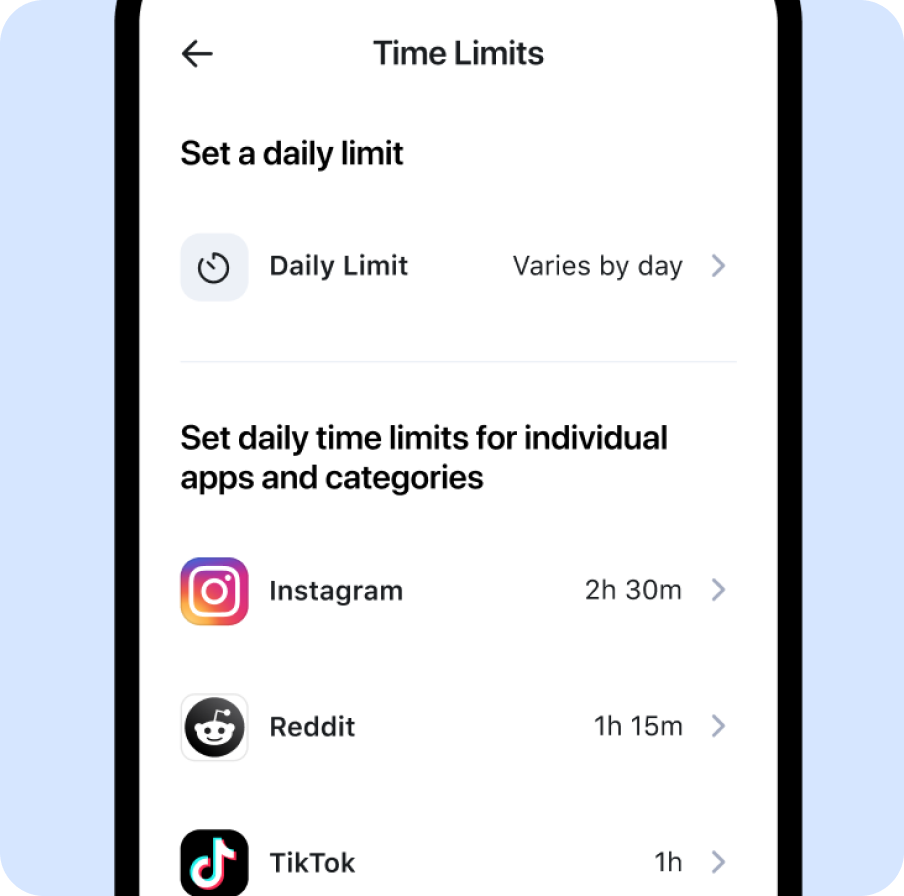 Aura App Screenshot showing time spent on apps