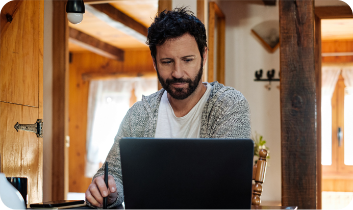 Men working on laptop