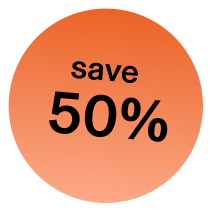 Save 50% Badge