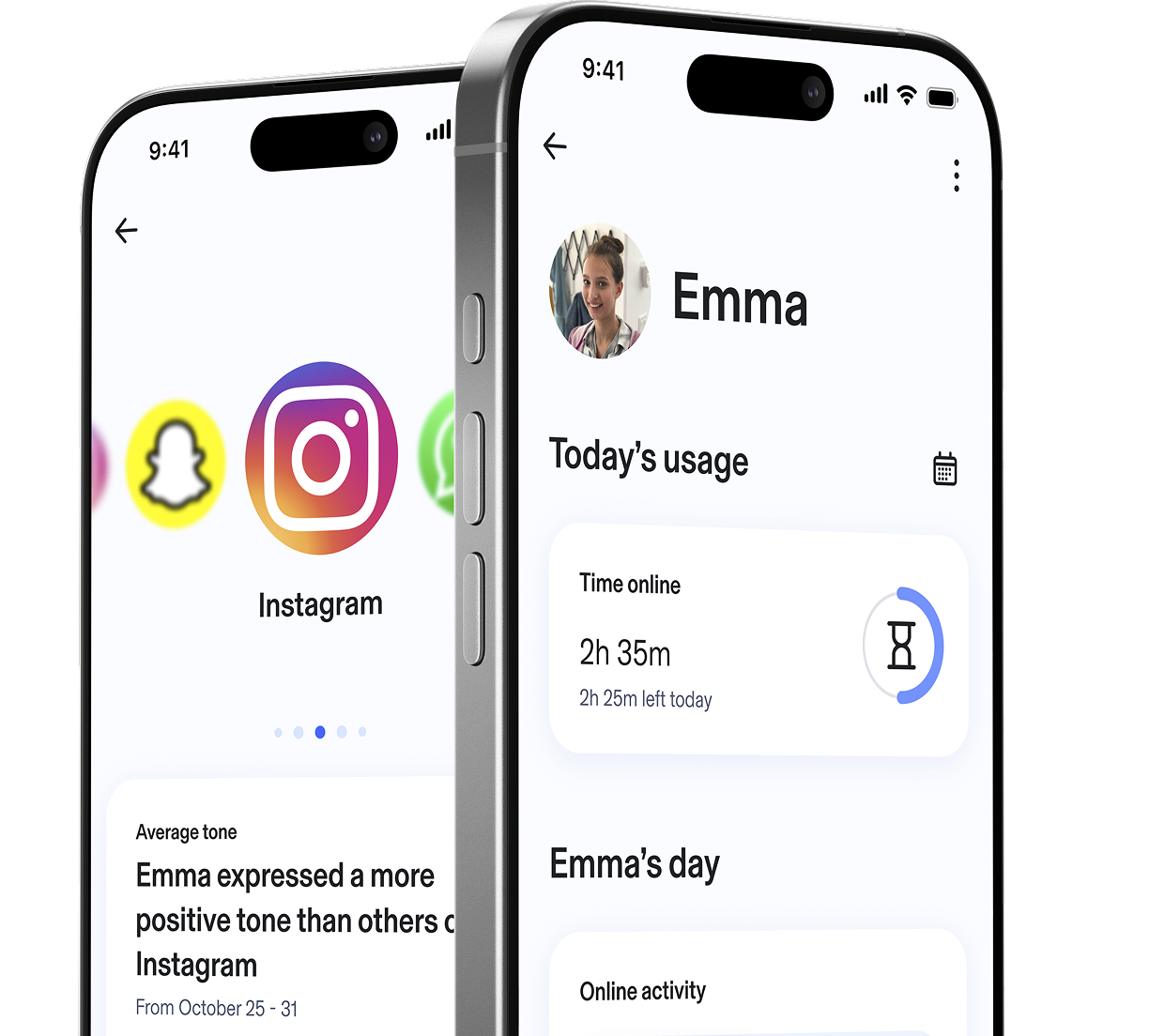 Aura Product showing balance for kids features