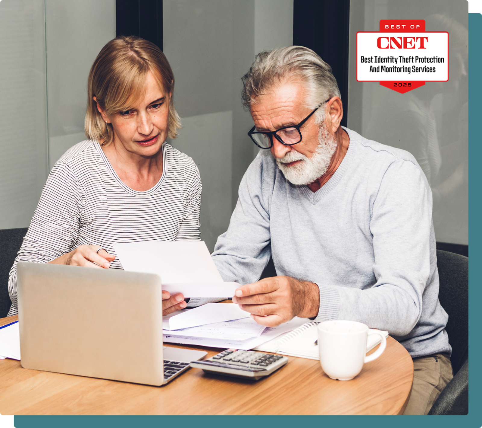 Couple reviewing financial information