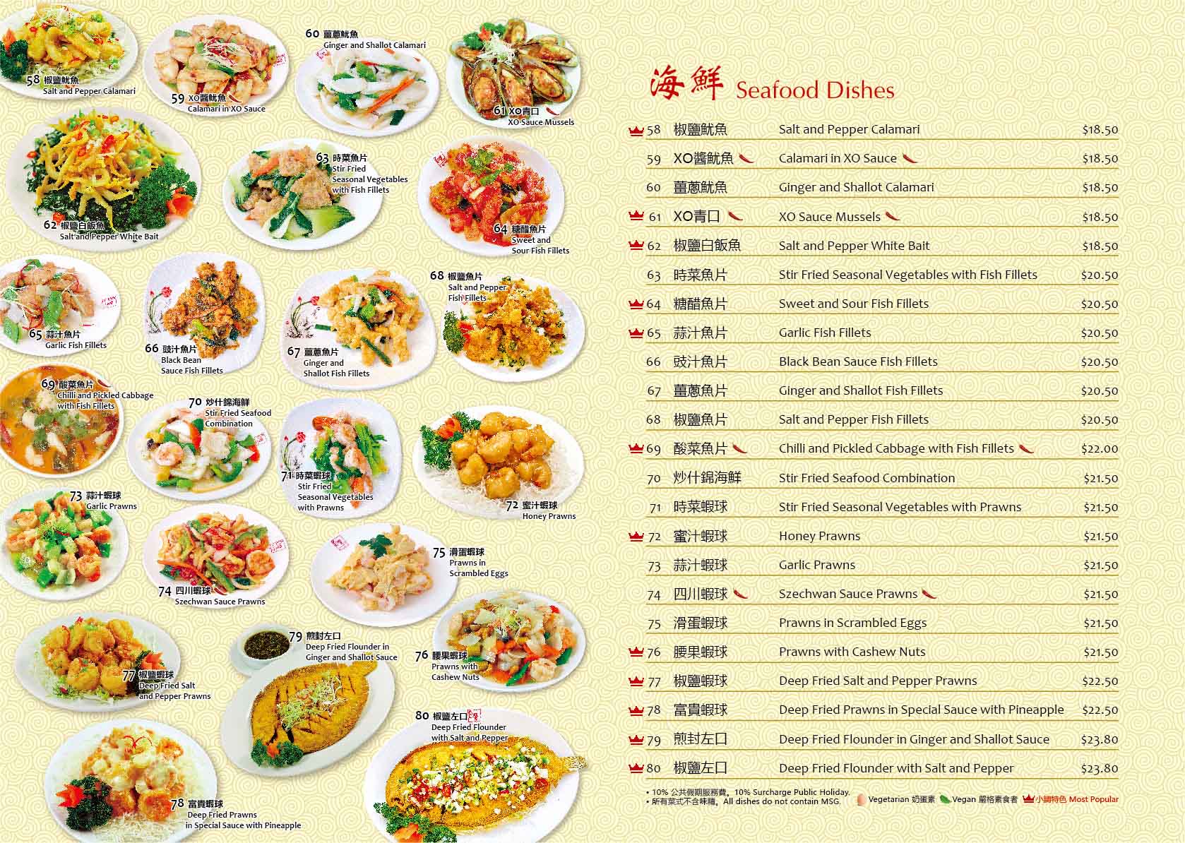 Kingsfood Sunnybank Menu Page