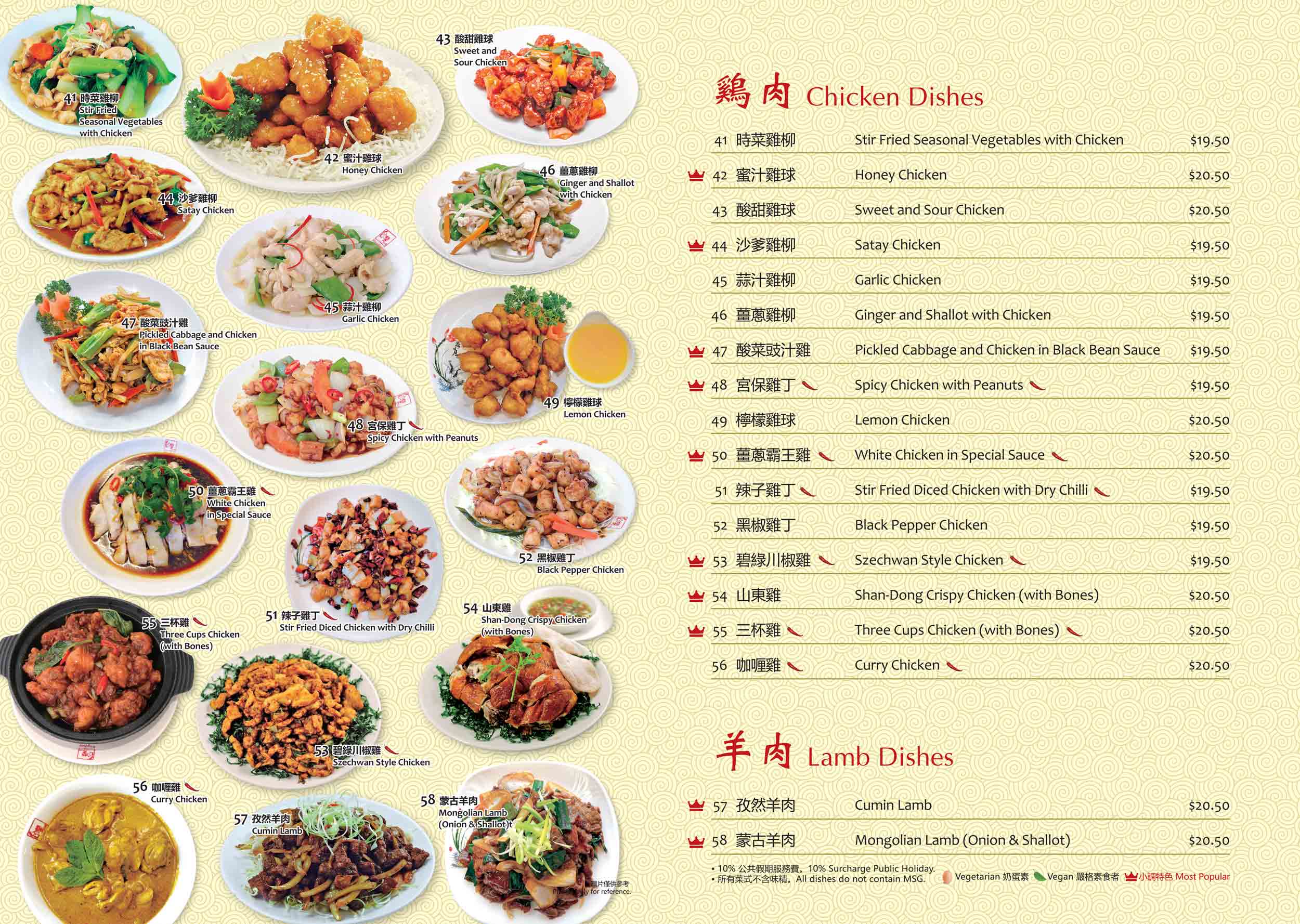 Kingsfood Sunnybank Menu Page