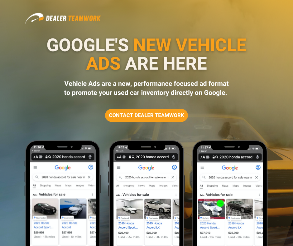 Google Vehicle Ads screenshots on phones