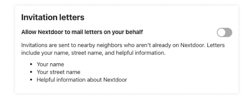 Have you received an invitation letter from Nextdoor?